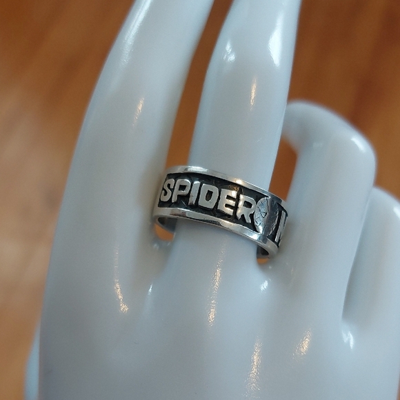 925 Sterling silver vintage Spider-Man Ring sz 10.5 spiderman - Picture 1 of 6
